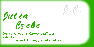 julia czebe business card